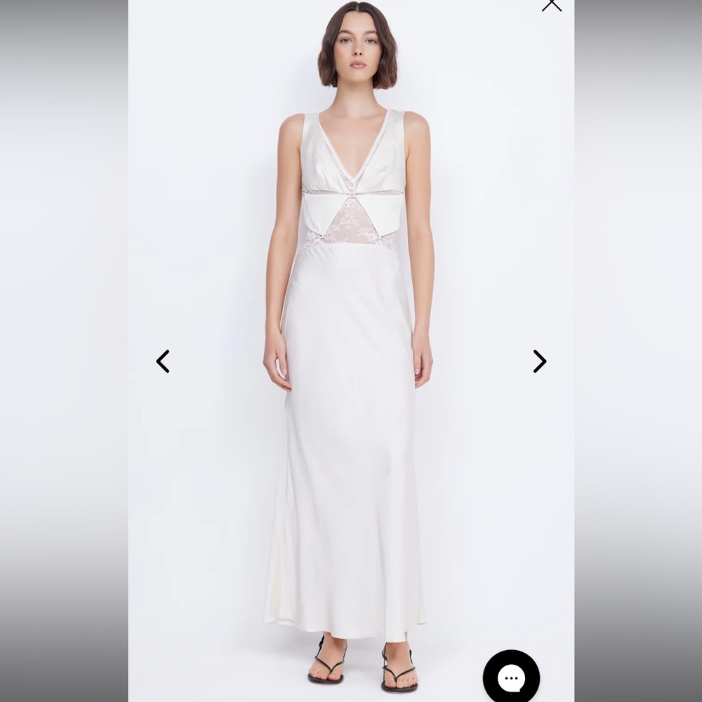 Bec + Bridge Juliette V Neck Maxi Dress - Ivory